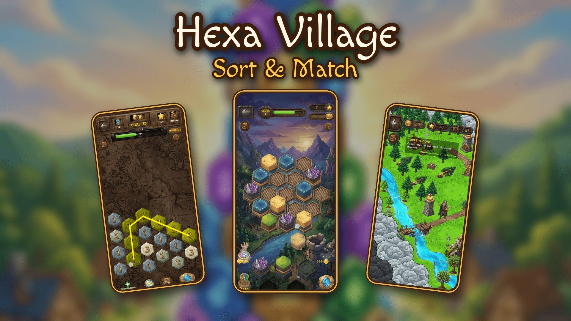 Hexa Village: Sort & Match